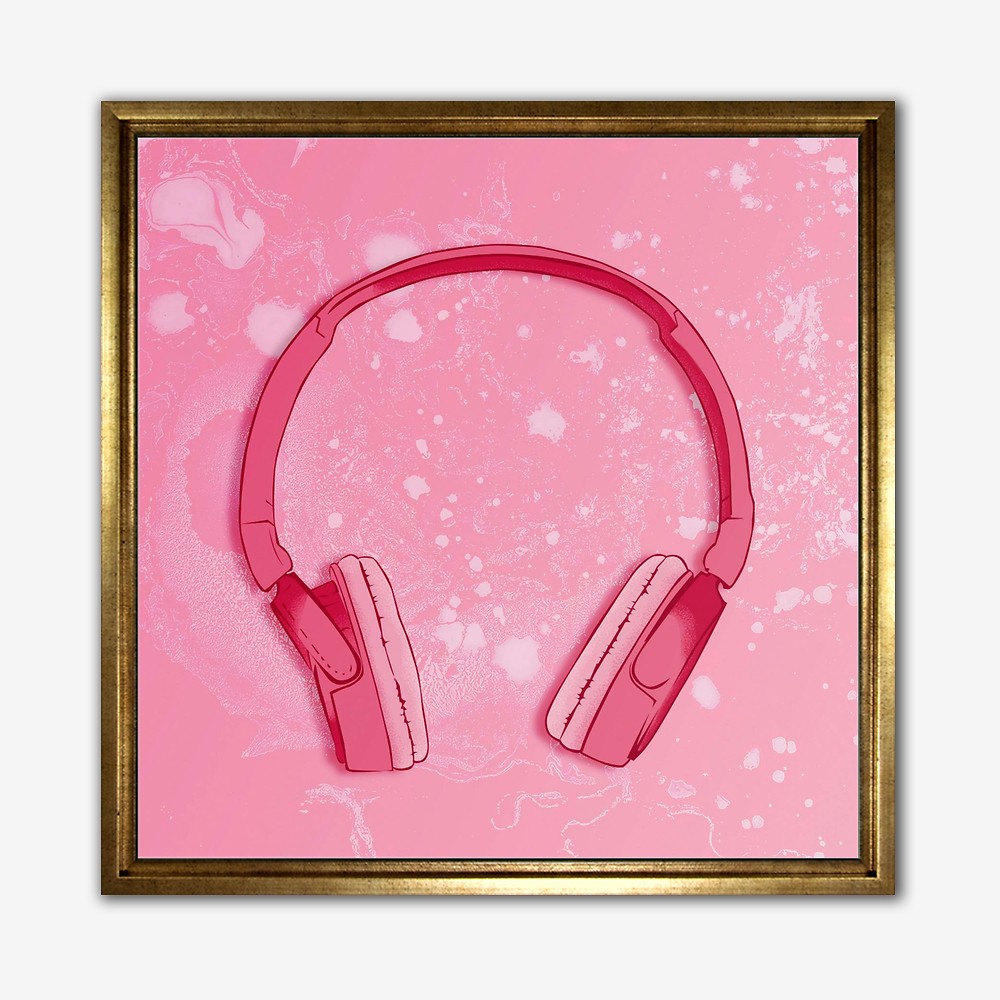 Pembe Kulaklık Tablo