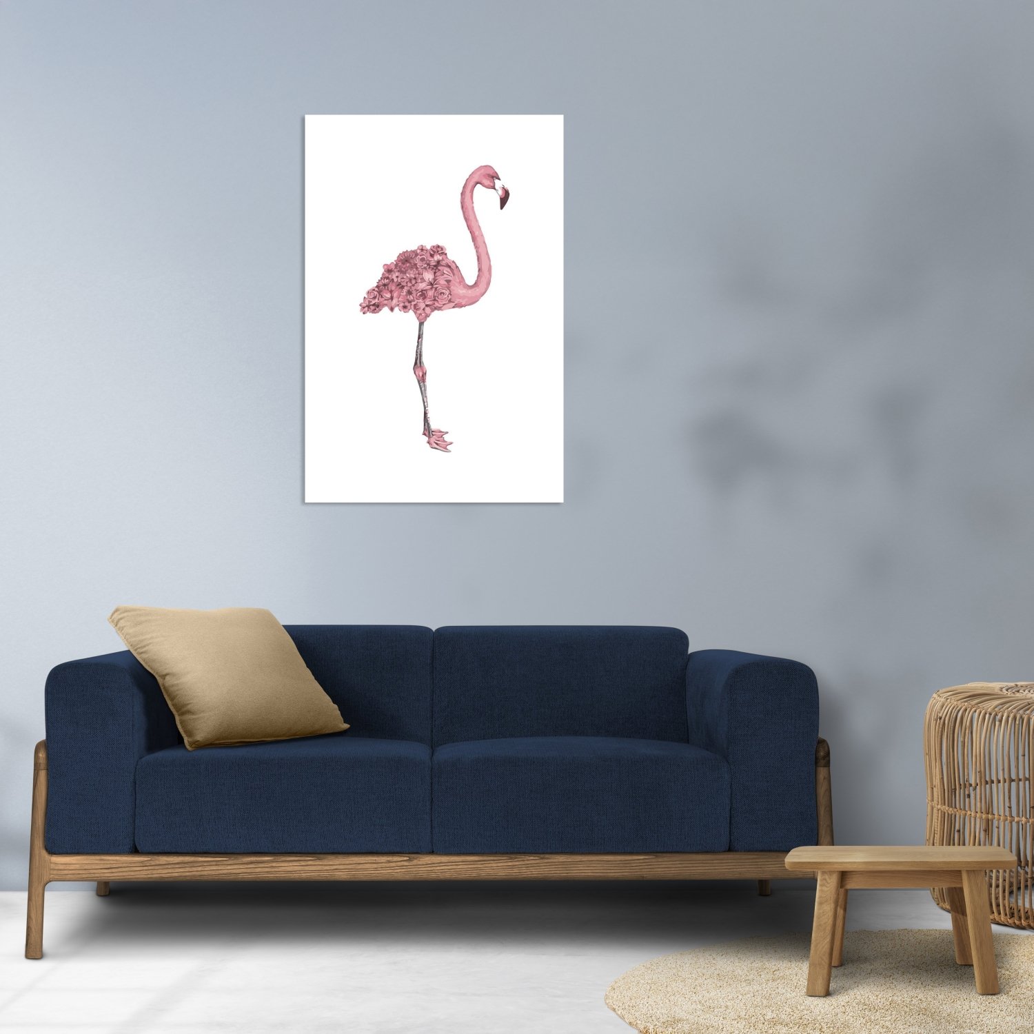 Pembe Flamingo Kuşu Tablo
