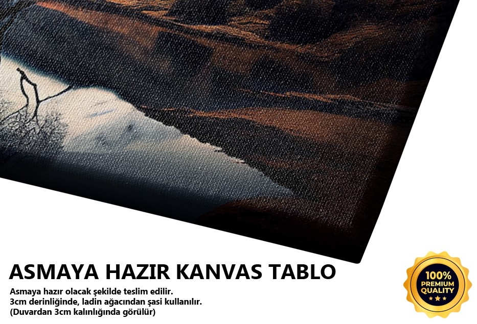 Yalnız Ağaç ve Dağ Silueti