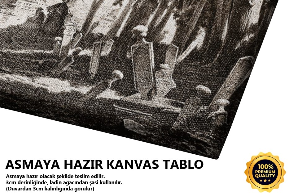 Perada Küçük Bir Mezarlık Tablo
