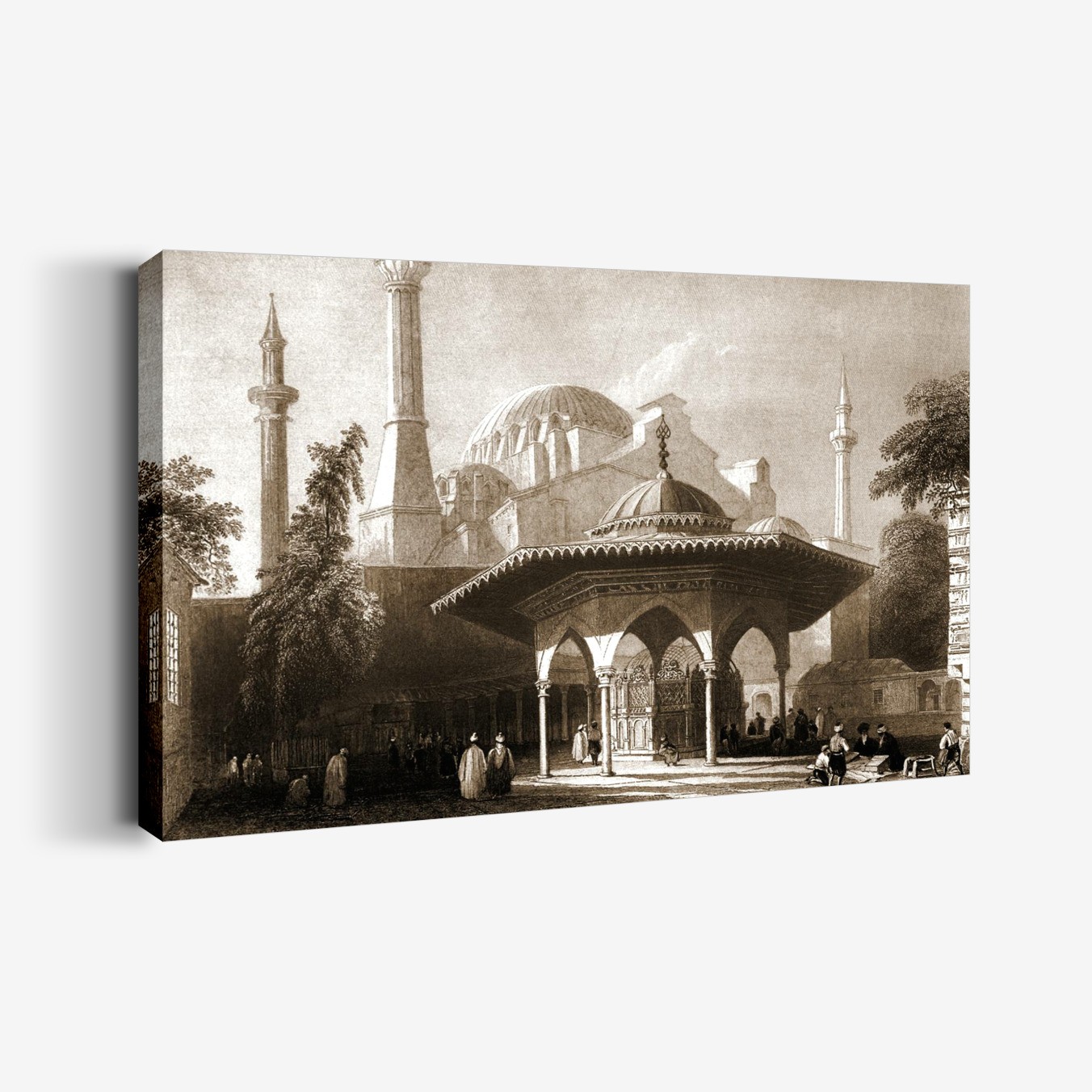 Ayasofya Camii Avlusu Ve Ayasofya Çeşmesi Tablo