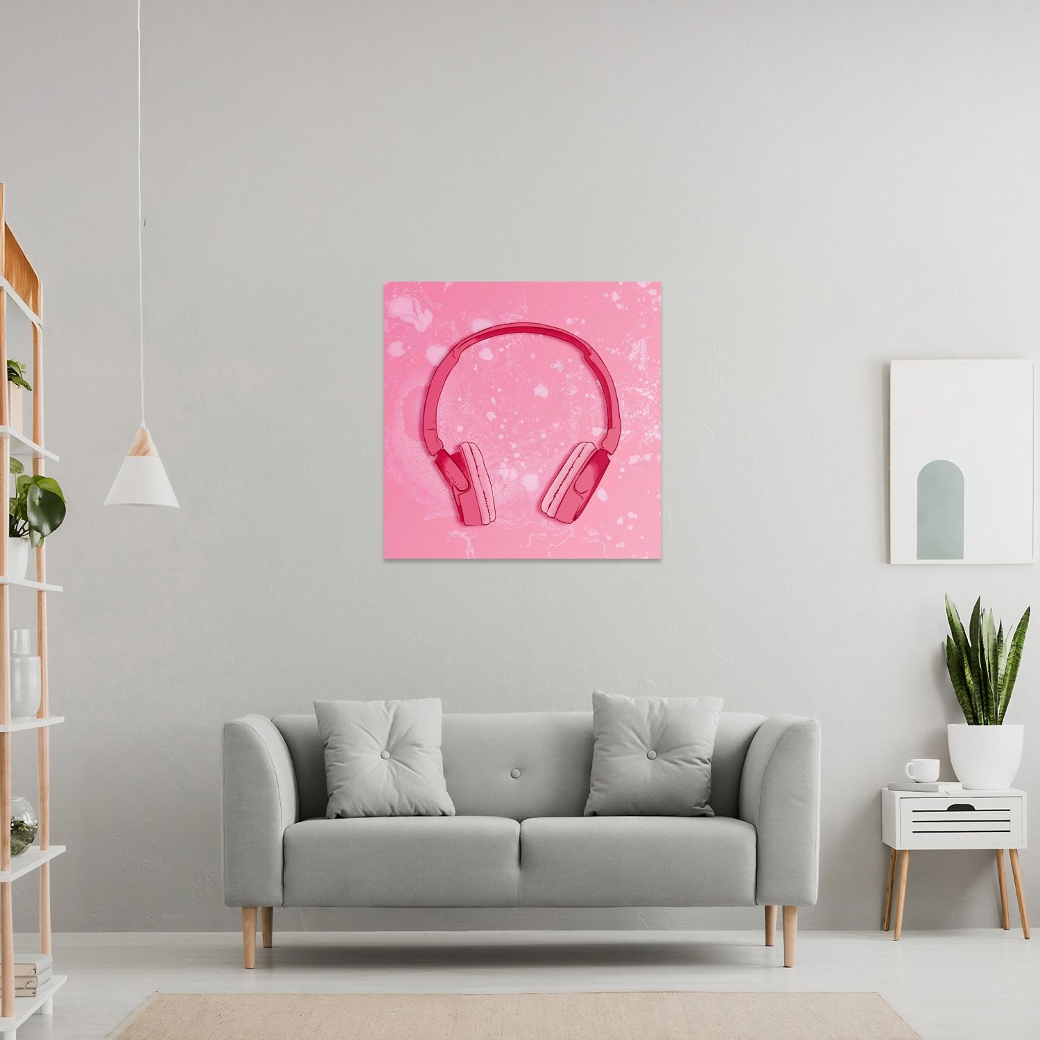 Pembe Kulaklık Tablo