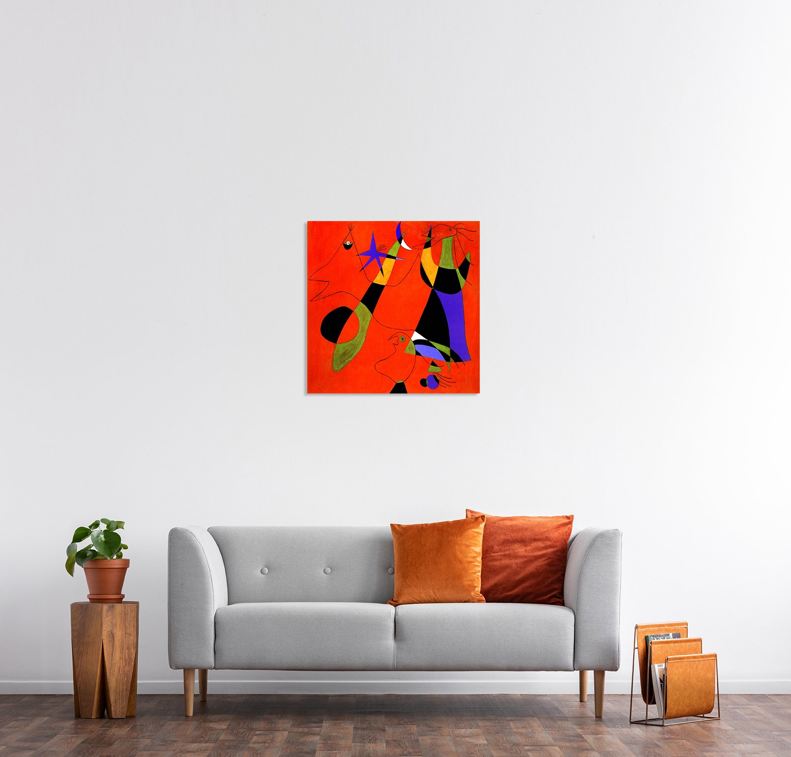 Personages On A Red Ground Tablo