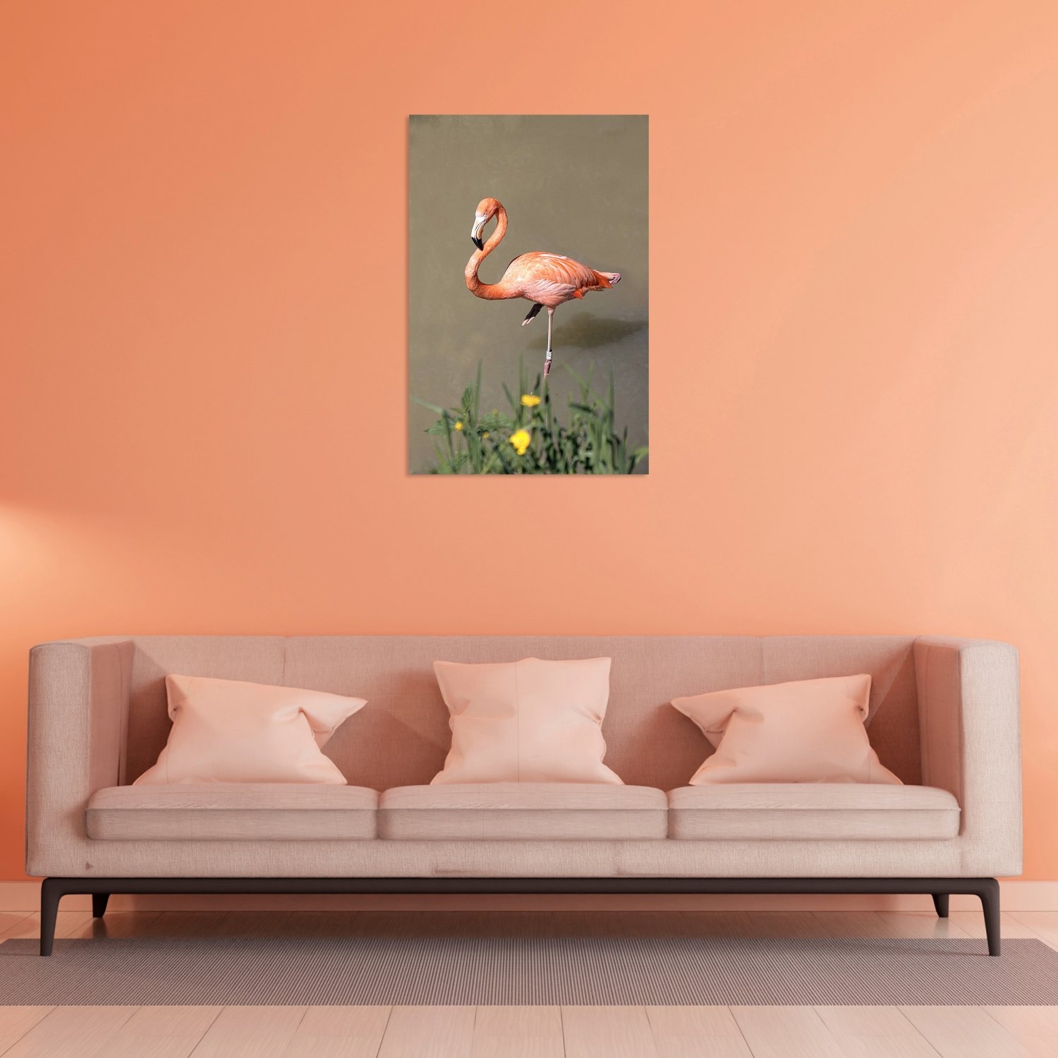 Üçlü Flamingo Orta Tablo