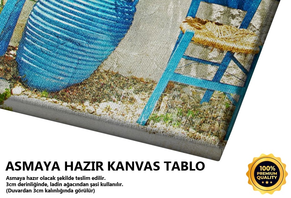 Eski Sandalye Ve Saksı Tablo