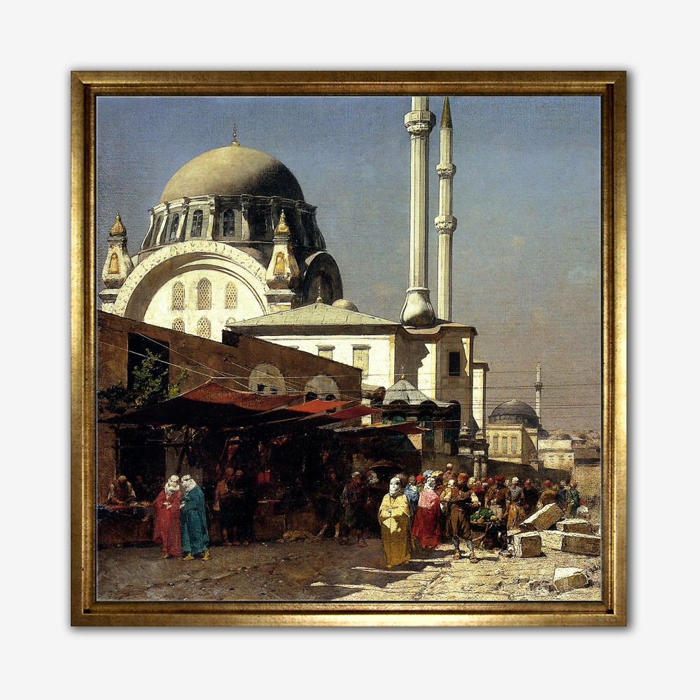 İstanbul Nuri Osmaniye Mahallesinde Pazar Yeri Tablo