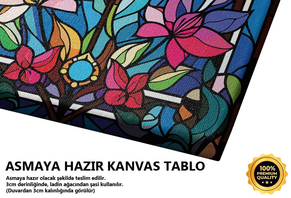Renkli Çiçekli Mozaik Deseni