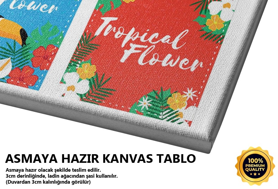 Tropical Flower Kırmızı Tablo