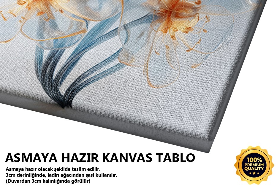 Gümüş ve Altın Çiçek Deseni