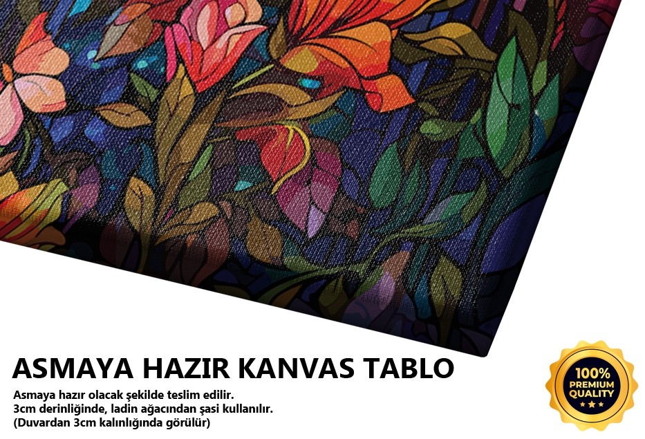 Renkli Çiçekli Mozaik Deseni 2