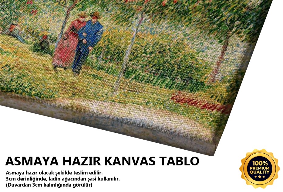 Aşıklar İle Montmartre Bahçe Tablo