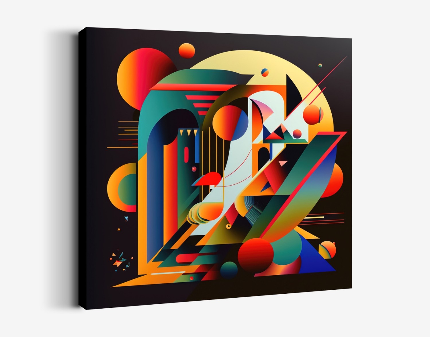 Renkli Soyut Geometrik Desen