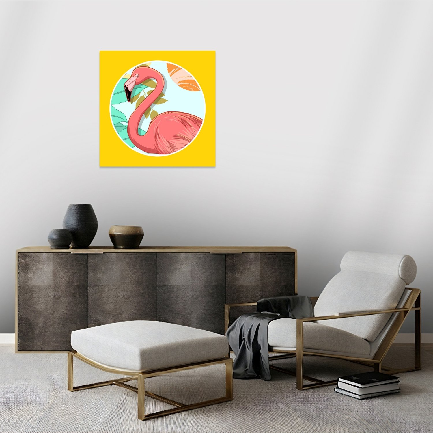 Üçlü Seri Sağ Flamingo Tablo