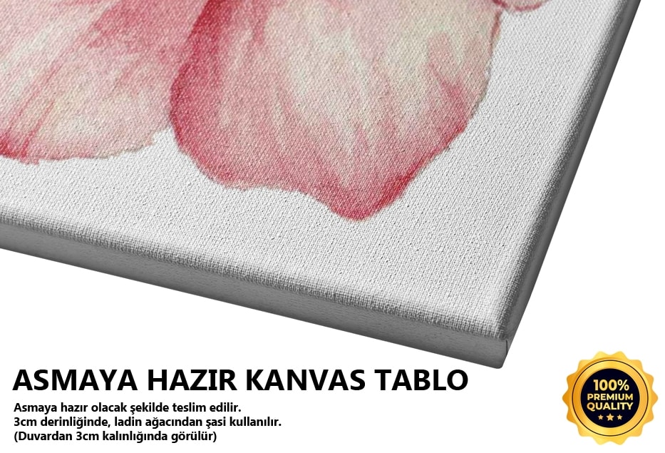 Pembe Çiçek Tablo