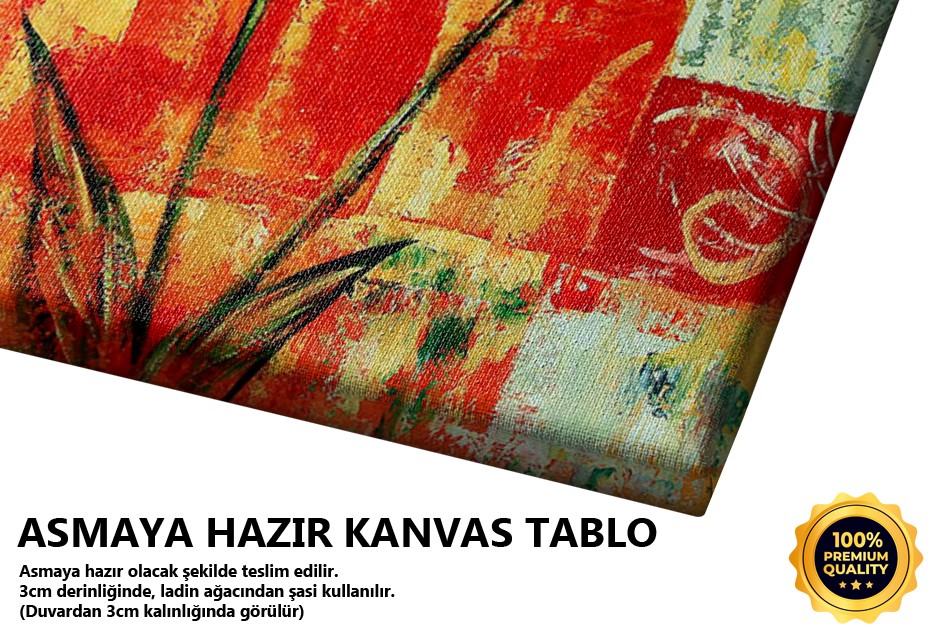 Kırmızı Çiçek Tablo