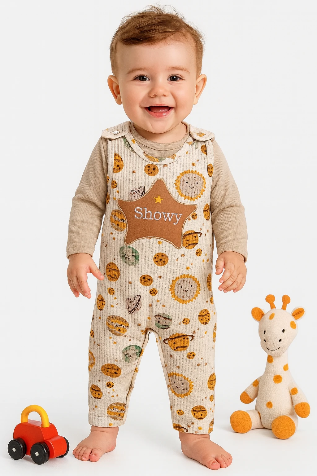 🌟 Bugüne Özel İndirim – 2’li Erkek Bebek Salopet %100 Pamuk