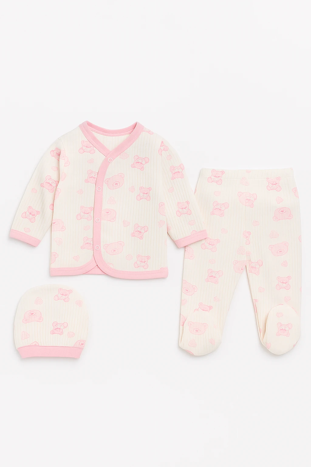 Yenidoğan Kız 3'lü Zıbın Takım