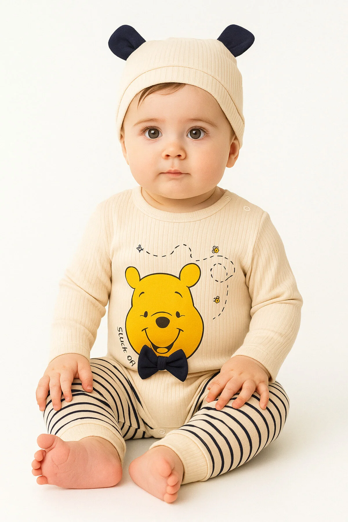 Pooh Papyon Detaylı Bereli 3'lü Takım