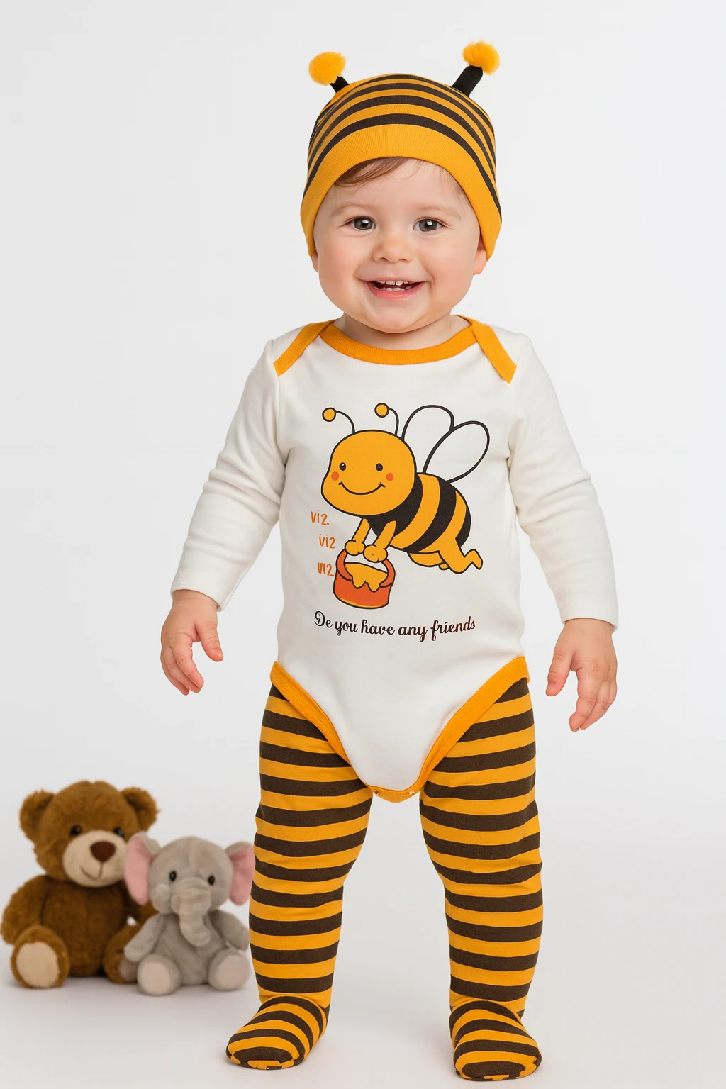 🌟 Bugüne Özel İndirim – 3'lü Erkek Bebek Takımı %100 Pamuk