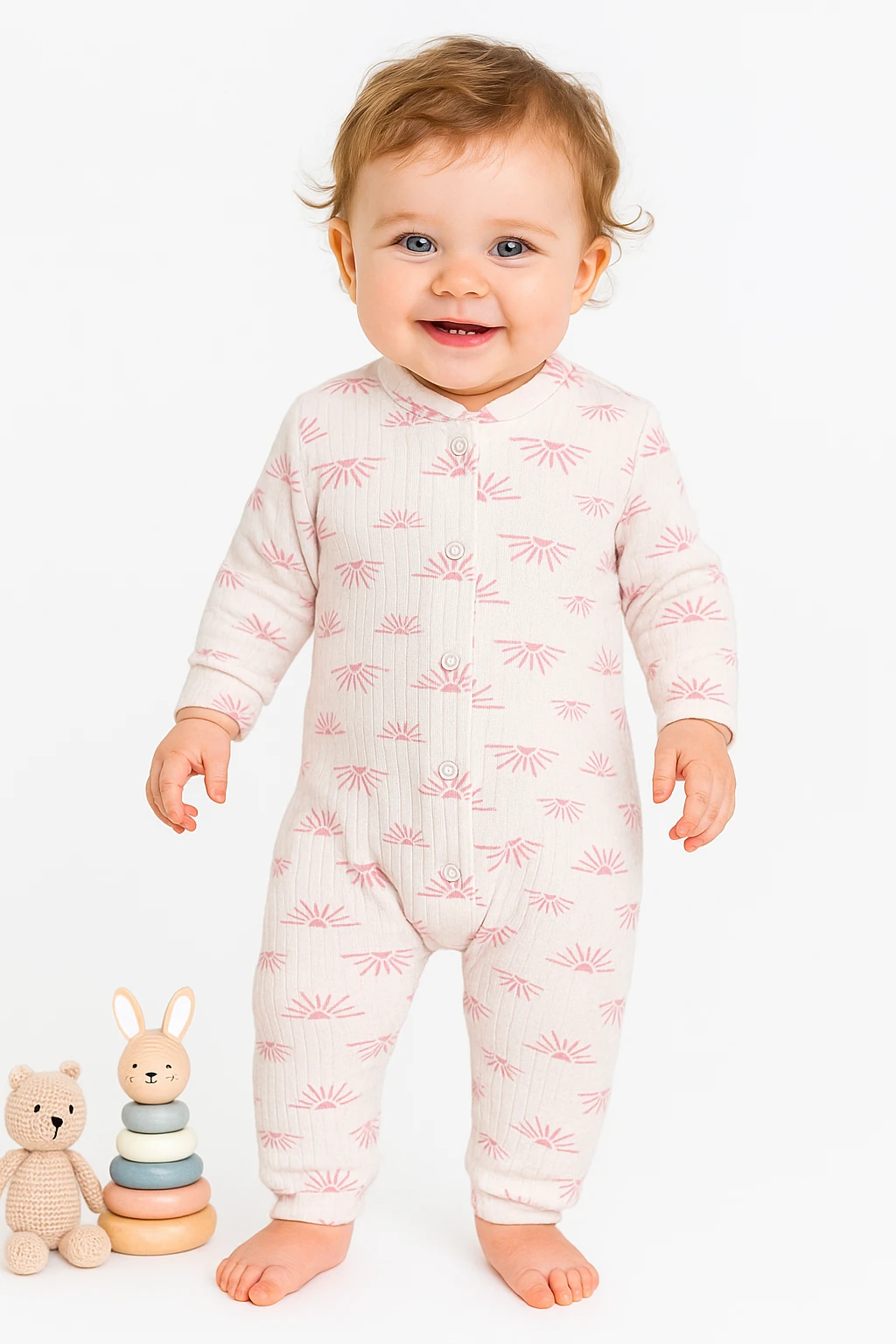 🌟 Bugüne Özel İndirim – Kız Bebek Tulumu %100 Pamuk