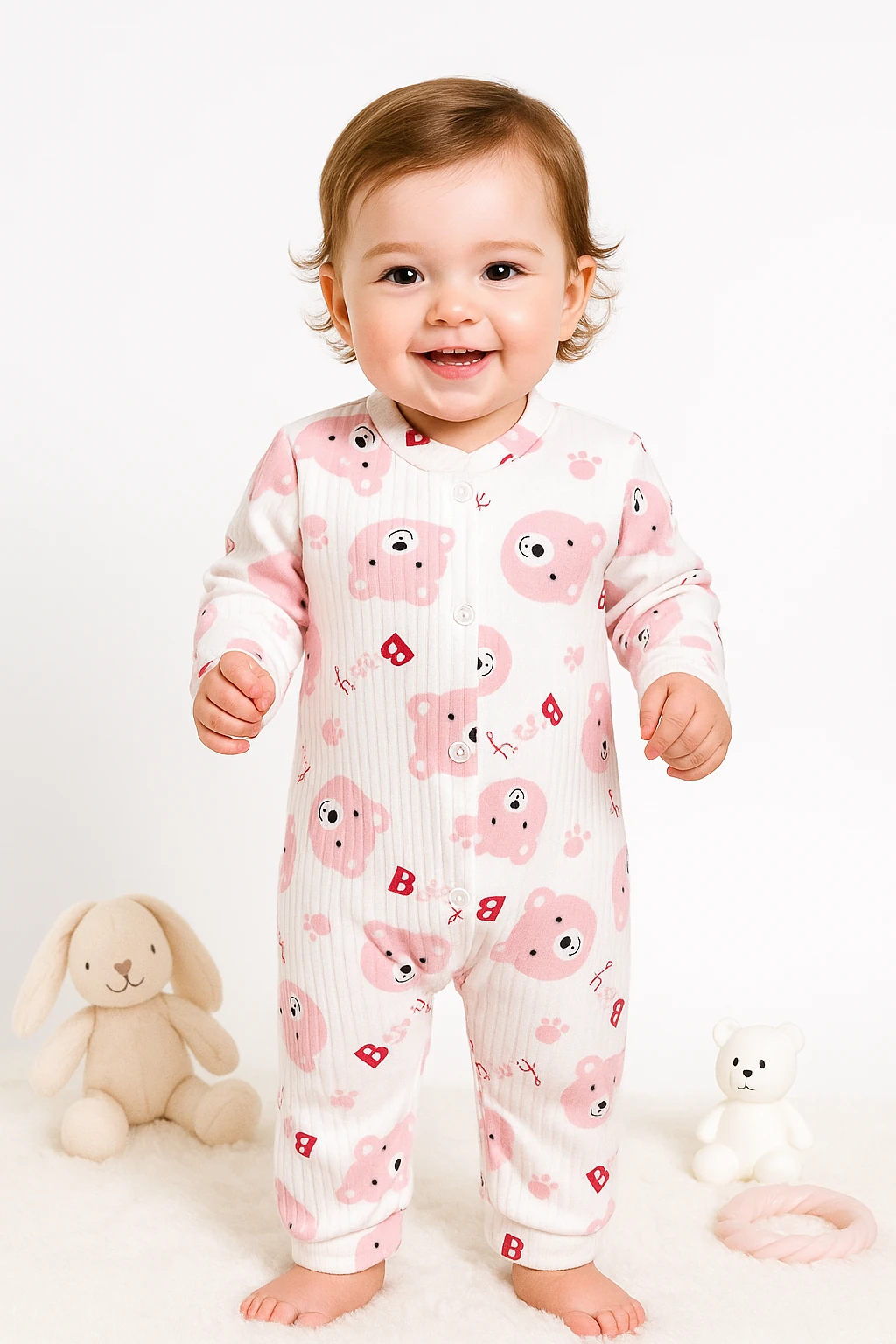 🌟 Bugüne Özel İndirim – Kız Bebek Tulumu %100 Pamuk