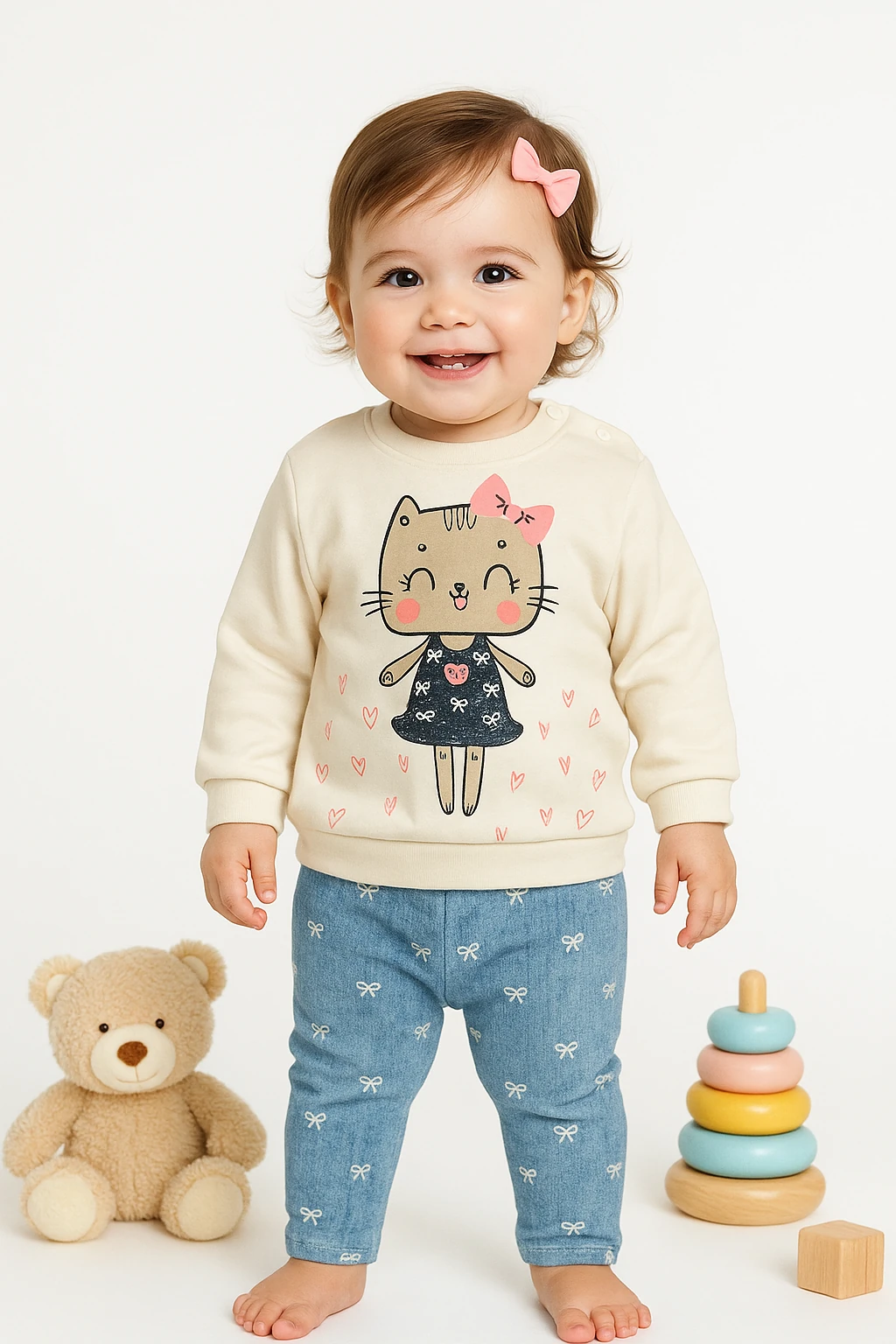 🌟 Bugüne Özel İndirim – 2’li Kız Bebek Takımı %100 Pamuk