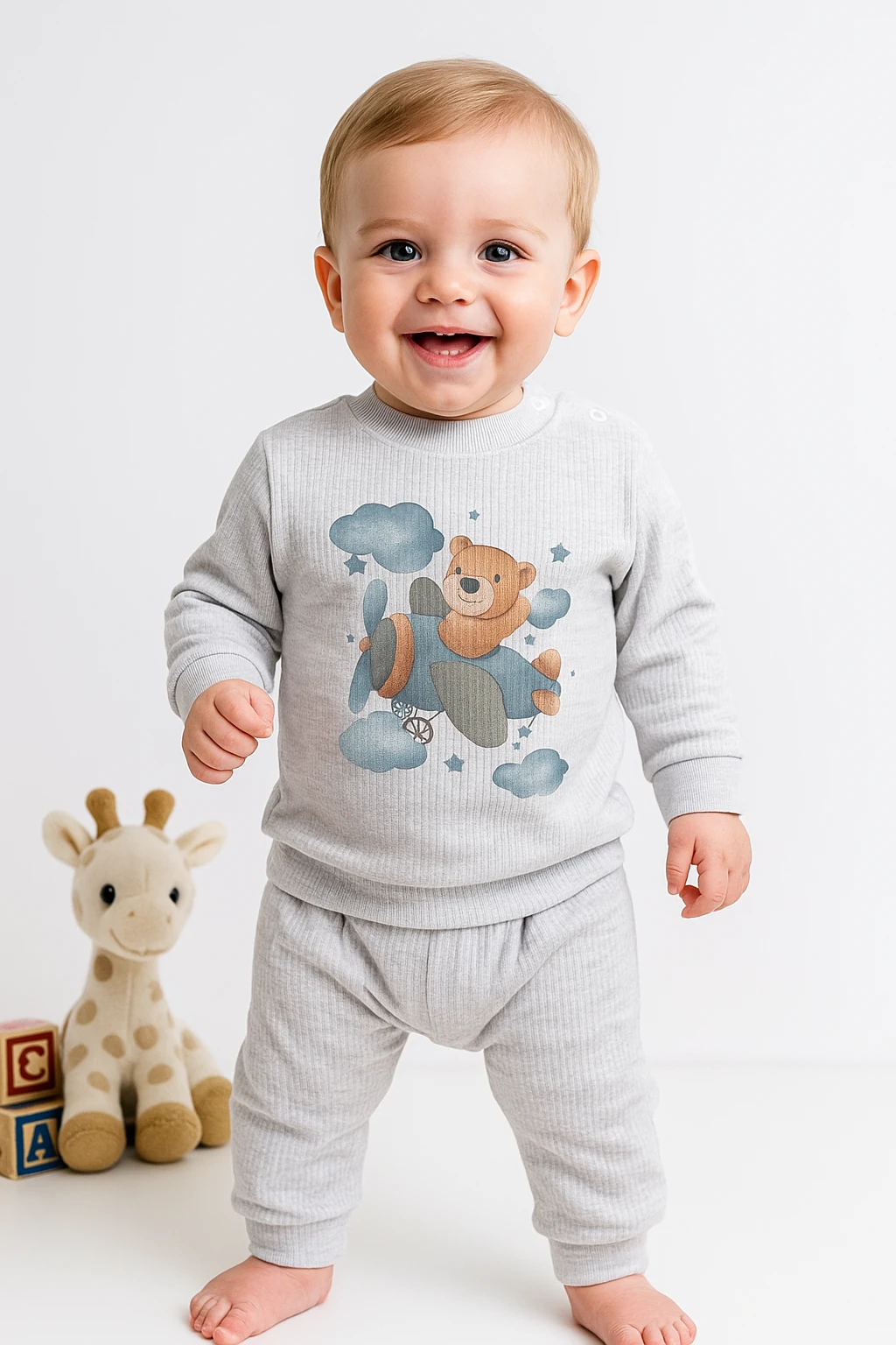 🌟 Bugüne Özel İndirim – 2’li Erkek Bebek Takımı %100 Pamuk