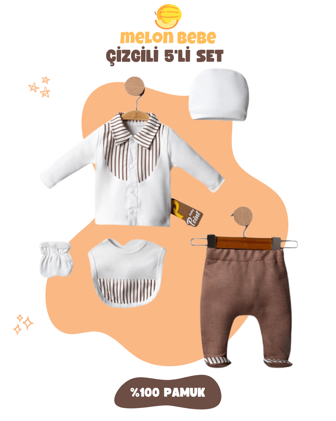 Çizgili 5'li Set