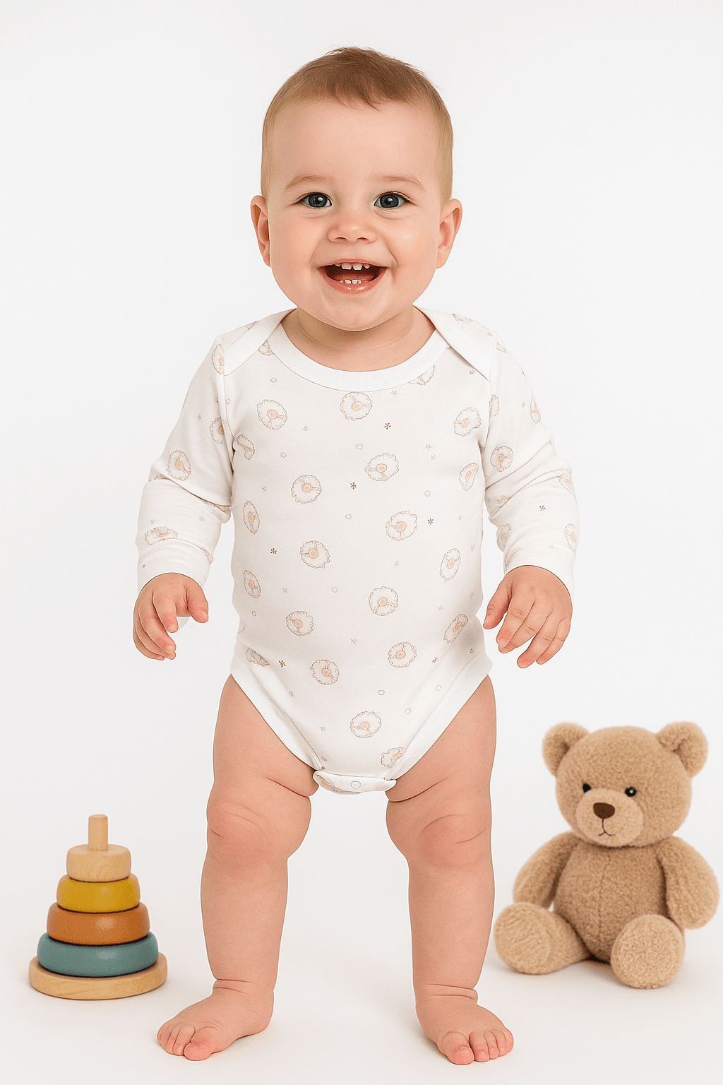 Kuzucuk Çıtçıtlı Uzun Kollu Body