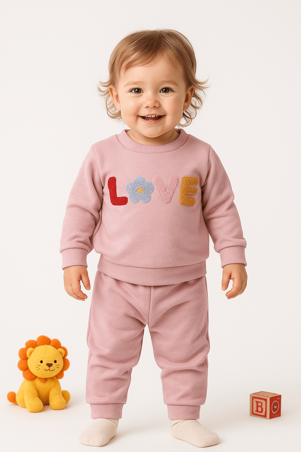 Love Nakışlı 2'li Takım