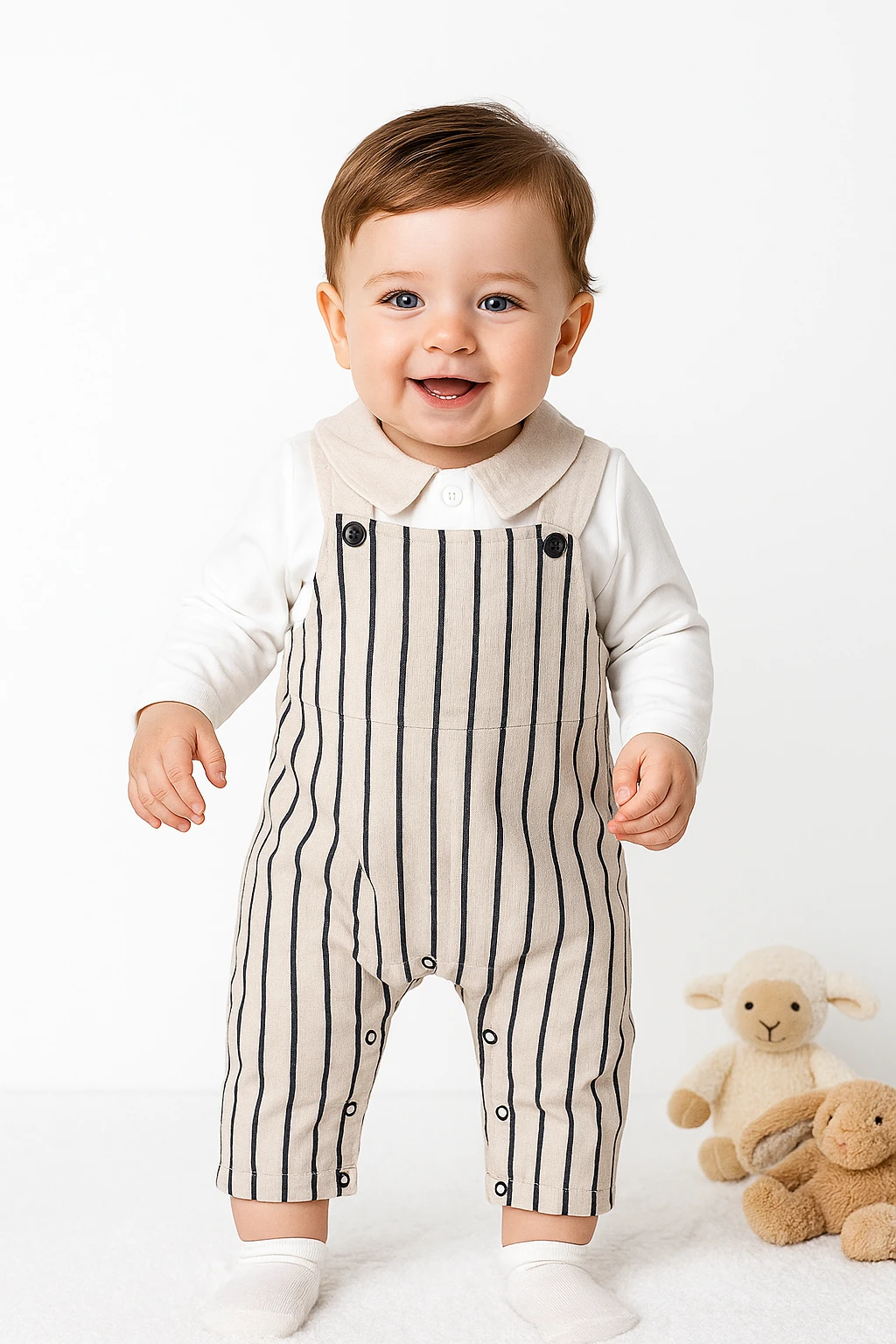 🌟 Süper Kasım Özel Ürünü – Yenidoğan 2’li Erkek Bebek Salopet %100 Pamuk