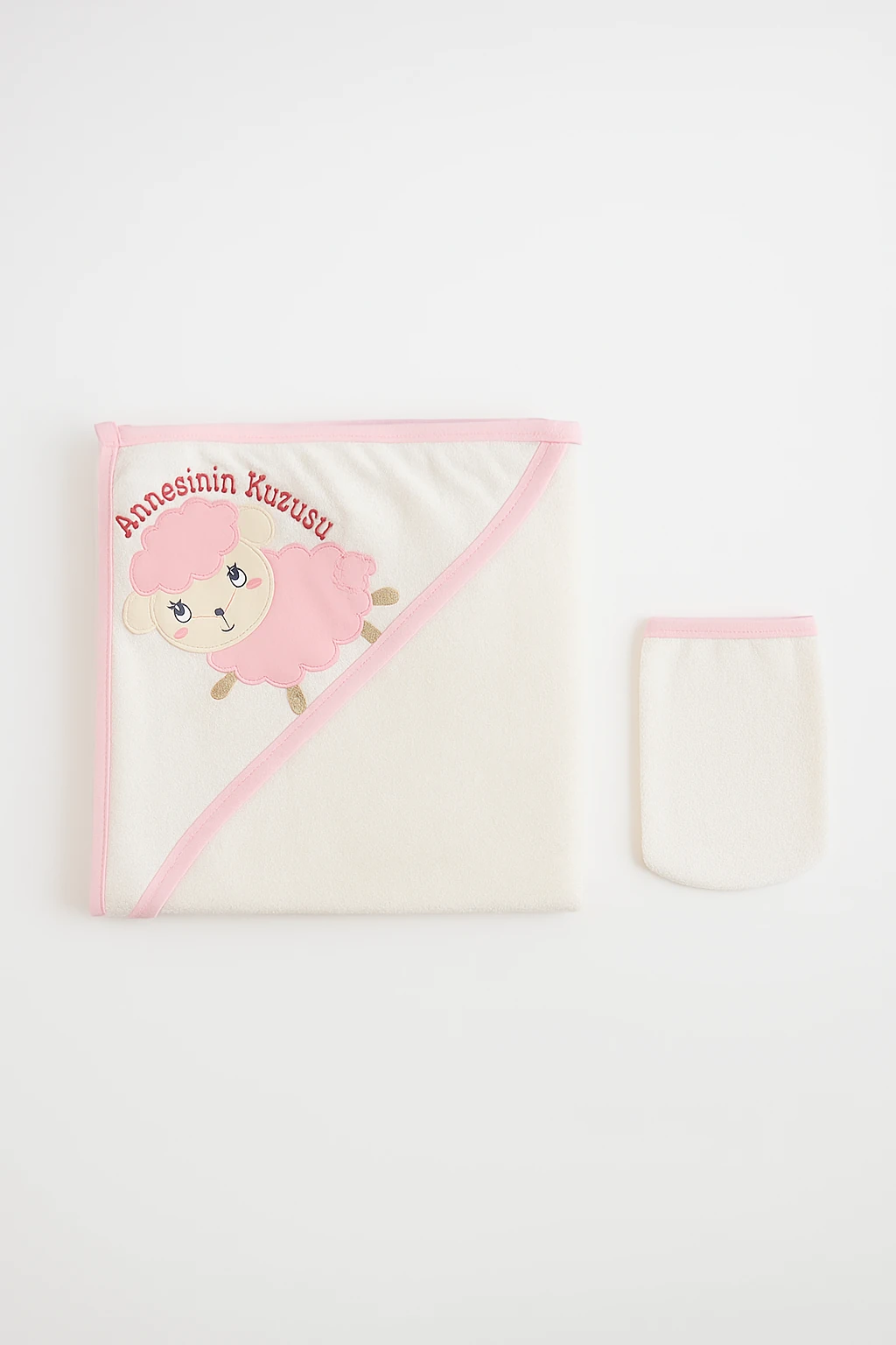 Annesinin Kuzusu Nakışlı 2'li Havlu Silgi Set