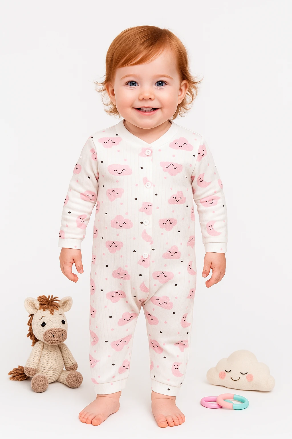 🌟 Bugüne Özel İndirim – Kız Bebek Tulumu %100 Pamuk
