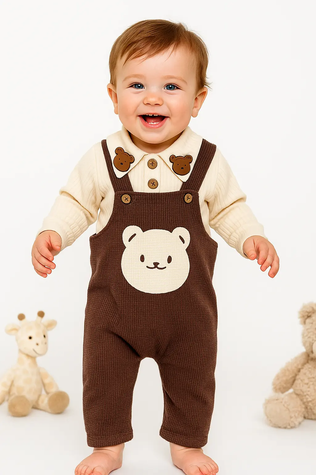 Little Bear 2'li Salopet Set