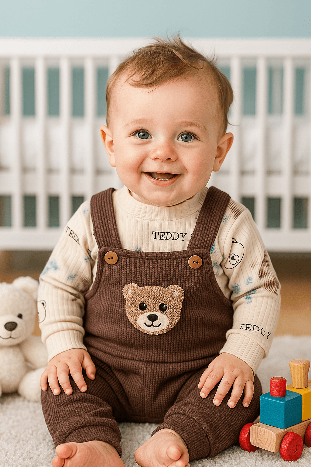 Teddy Bear 2'Li Salopet Set