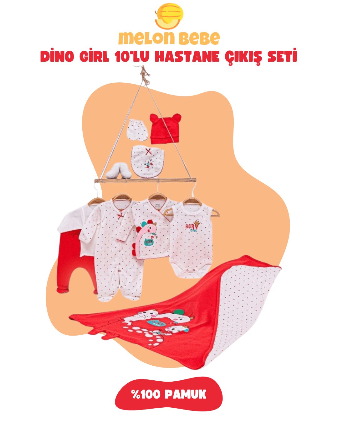 Dino Girl 10'lu Hastane Çıkış Seti