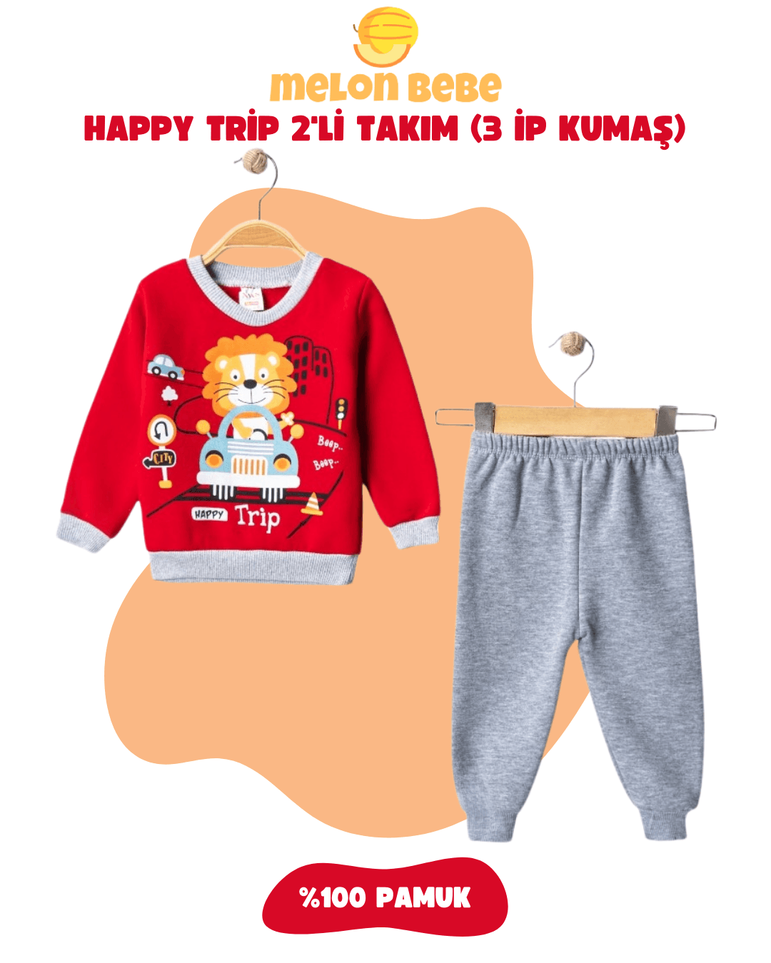 Happy Trip 2'li Takım (3 İp Kumaş)