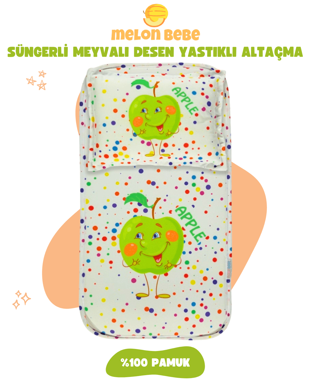 Süngerli Meyvalı Desen Yastıklı Altaçma