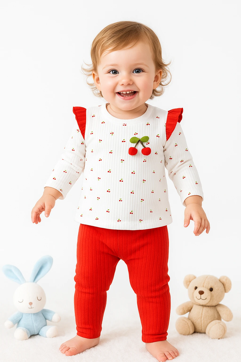 Kirazlı Fırfırlı 2'li Takım