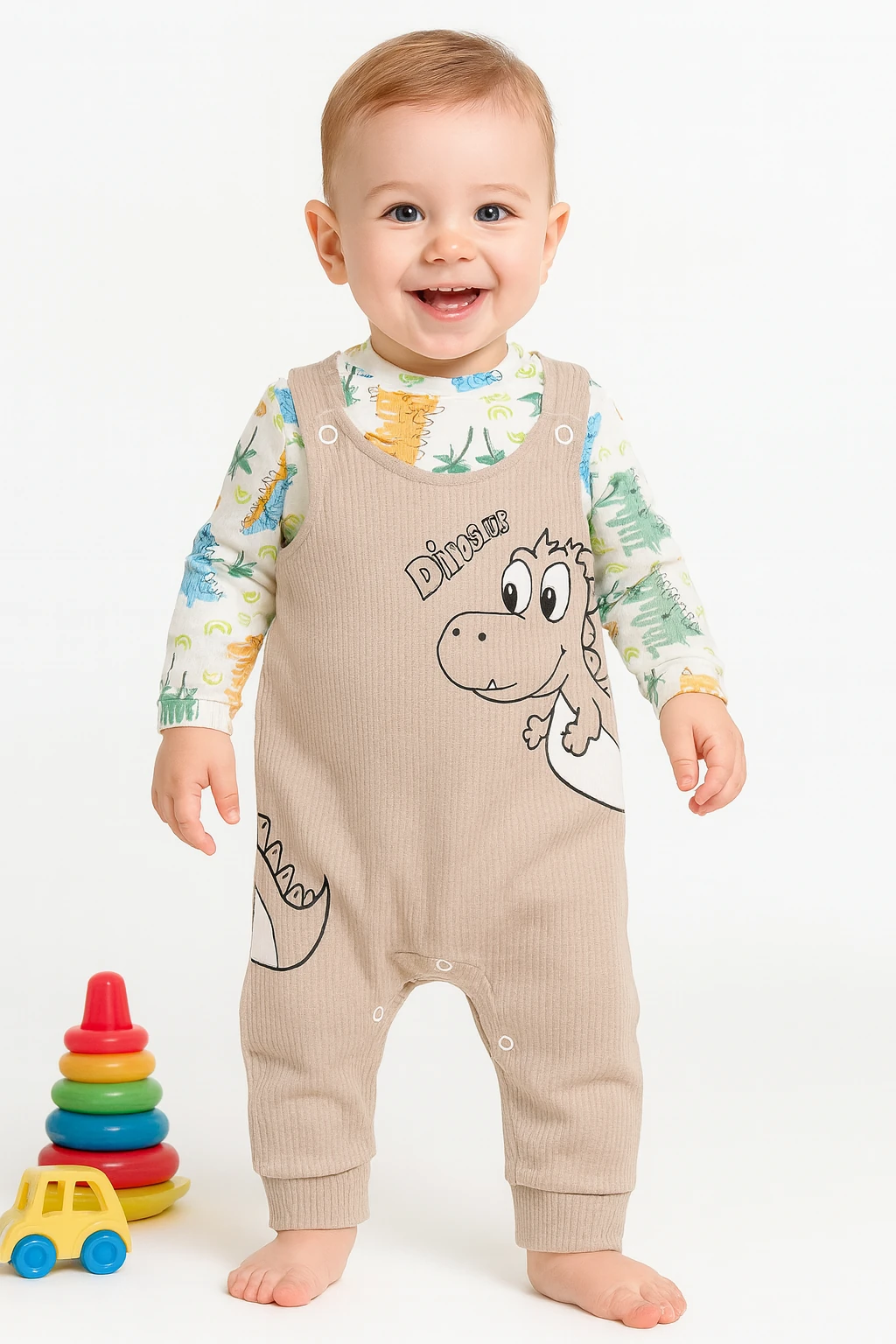 🌟 Bugüne Özel İndirim – 2’li Erkek Bebek Salopet %100 Pamuk