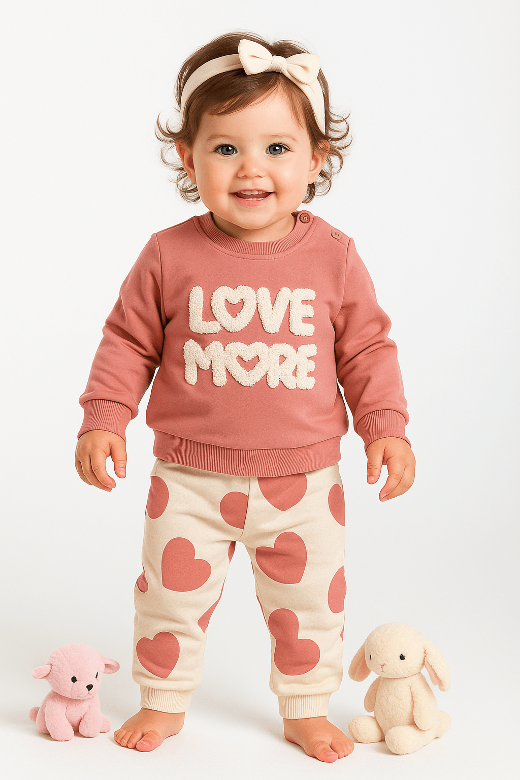 Love More Nakışlı 2'li Takım