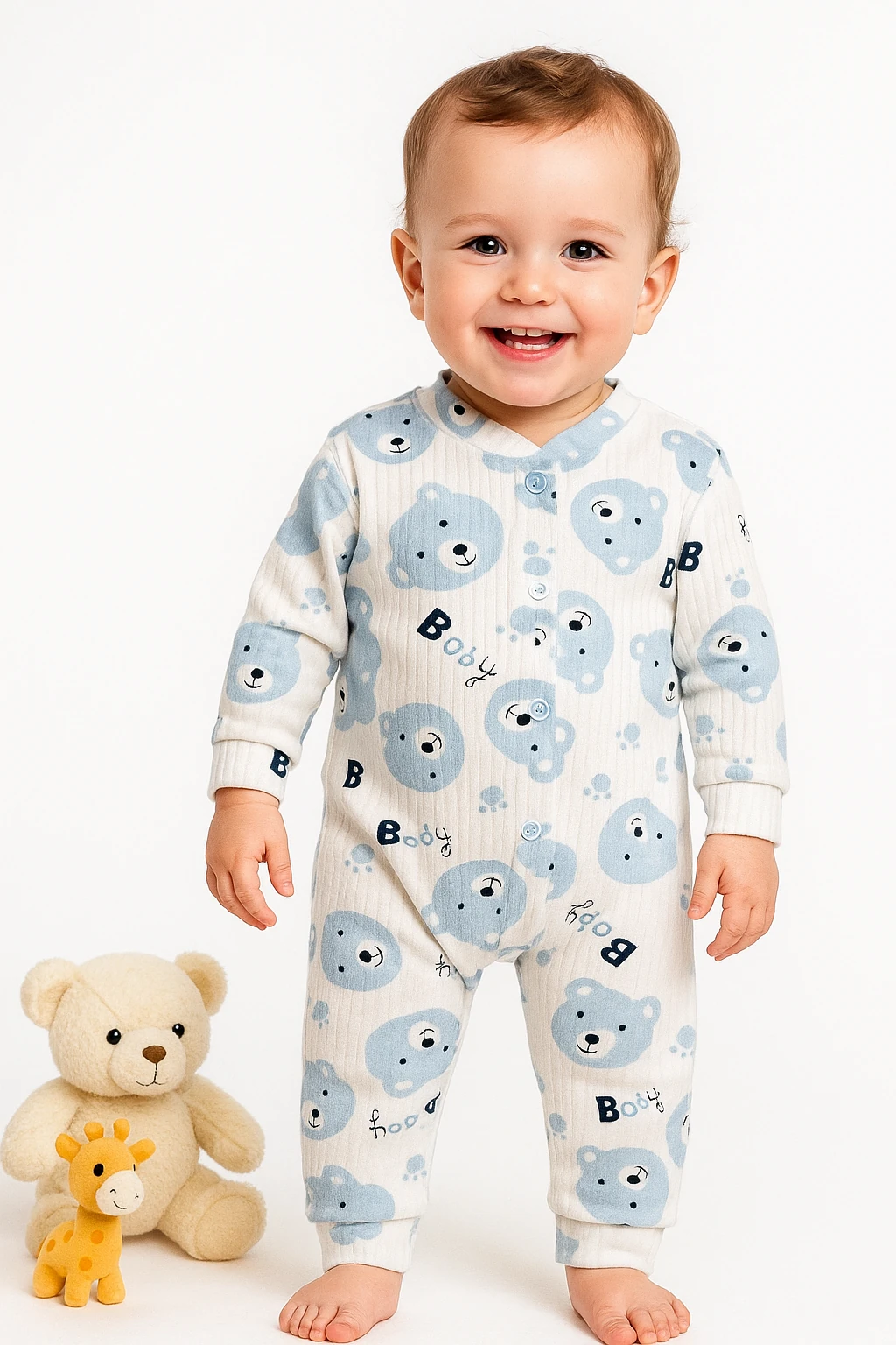 🌟 Bugüne Özel İndirim – Erkek Bebek Tulumu %100 Pamuk