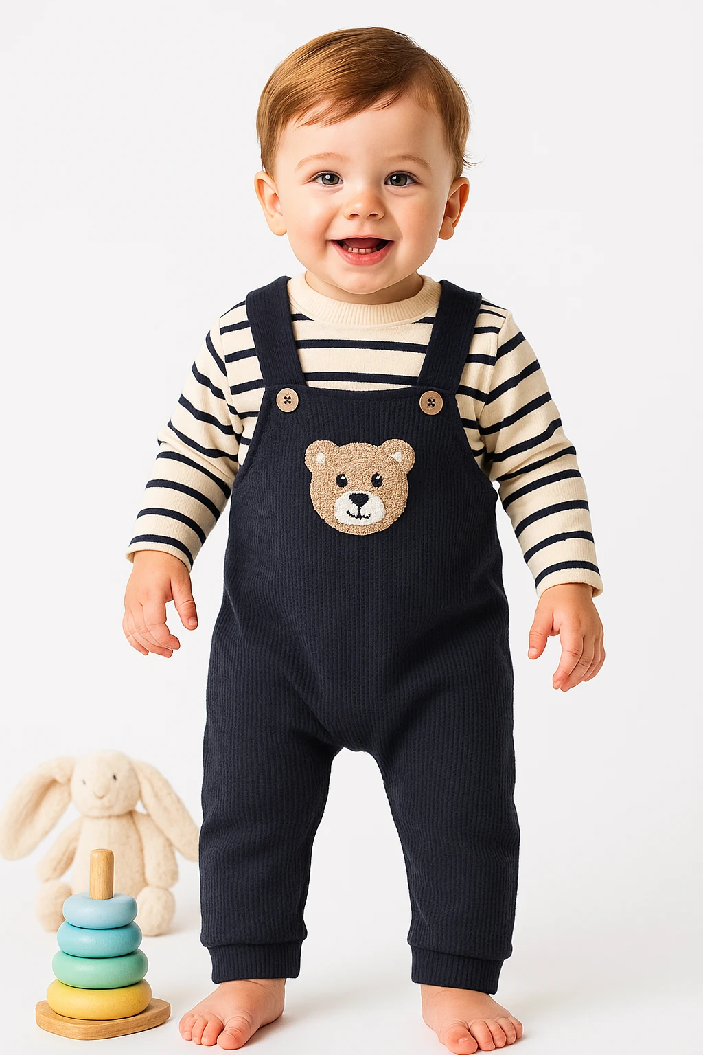 Ayıcık Nakışlı 2'li Salopet