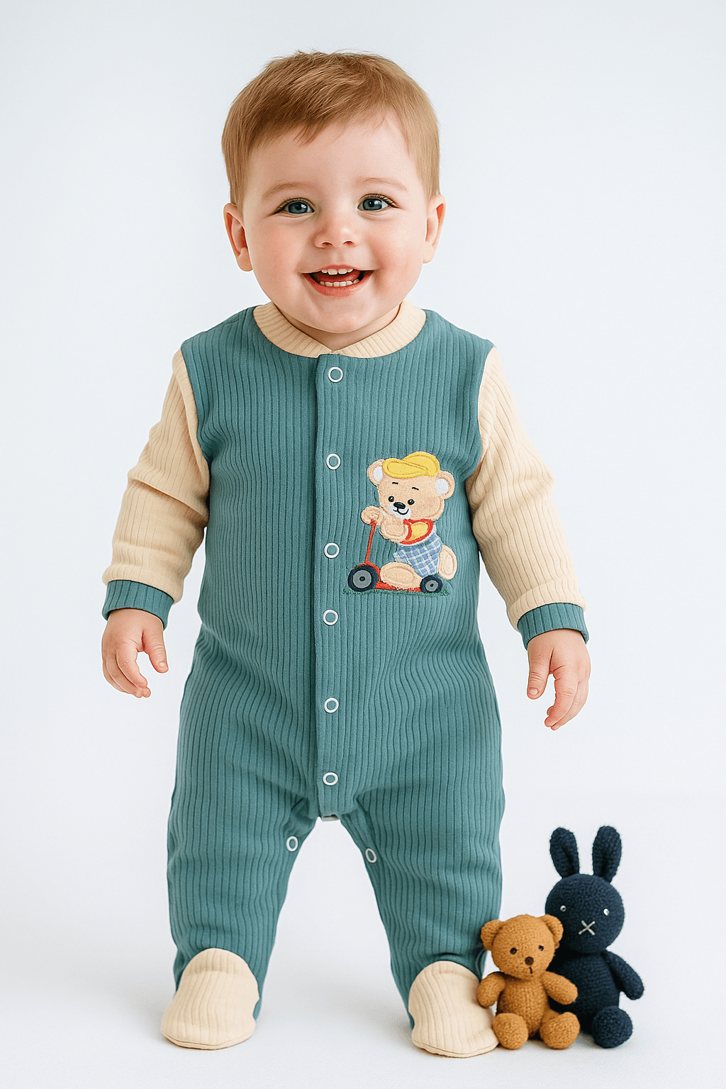 Sevimli Ayıcık Çıtçıtlı Tulum