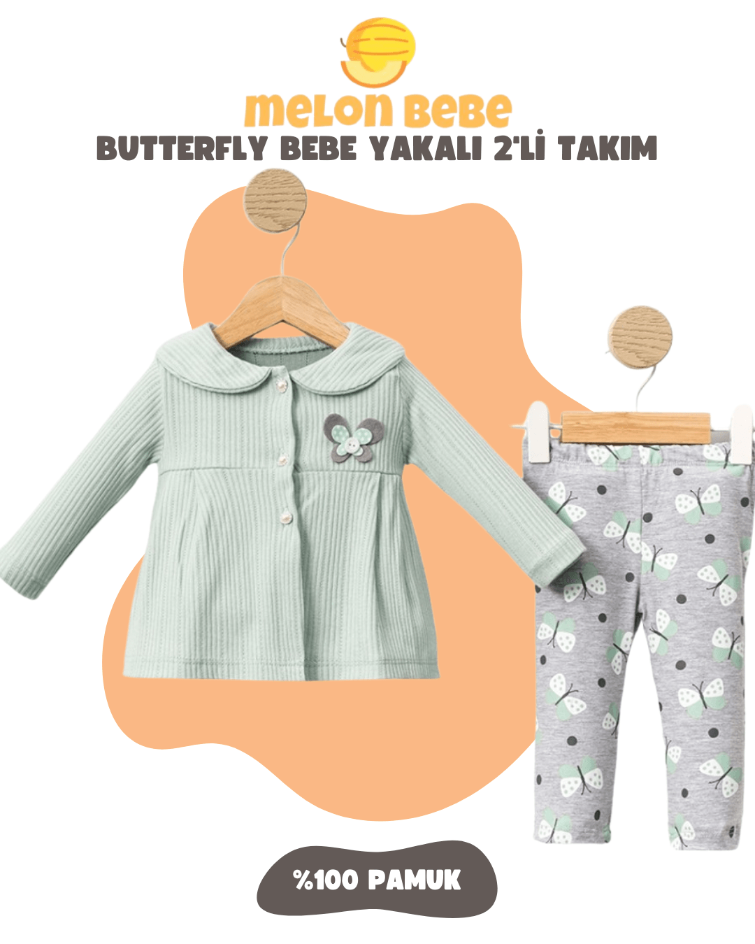 Butterfly Bebe Yakalı 2'li Takım