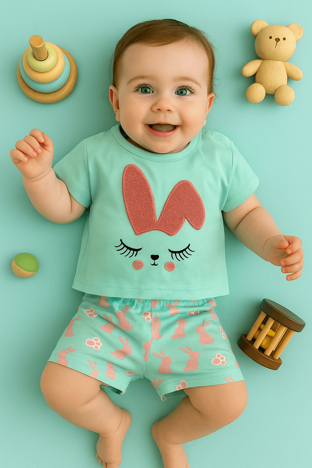 Cute Rabbit 2'li Takım