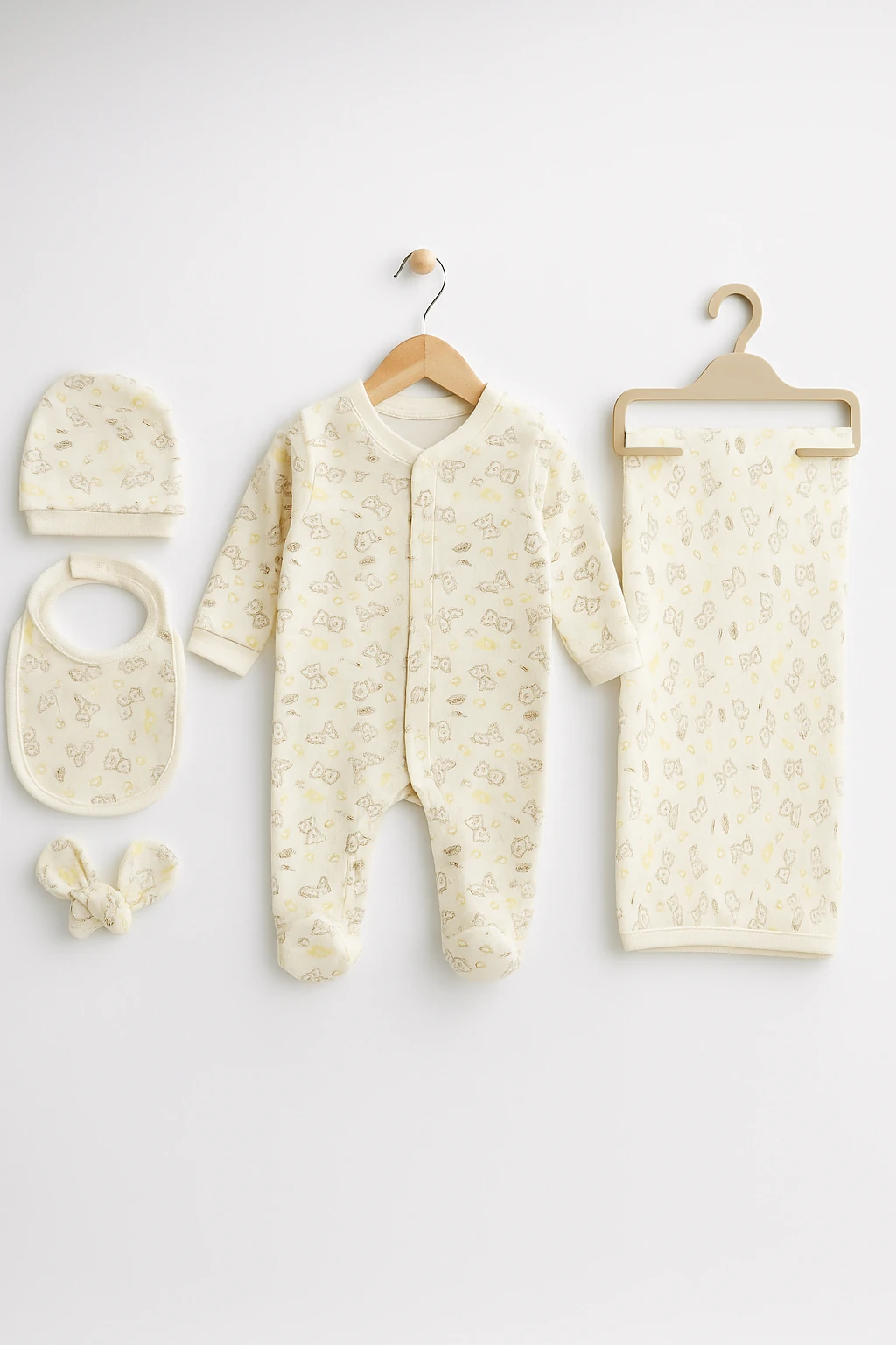 🌟 Bugüne Özel İndirim – 5'li Battaniyeli Hastane Çıkışı Seti %100 Pamuk