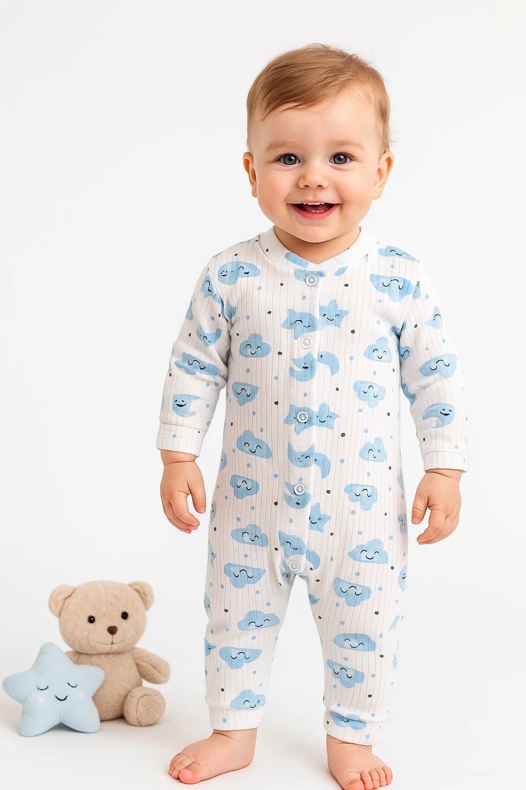 🌟 Bugüne Özel İndirim – Erkek Bebek Tulumu %100 Pamuk