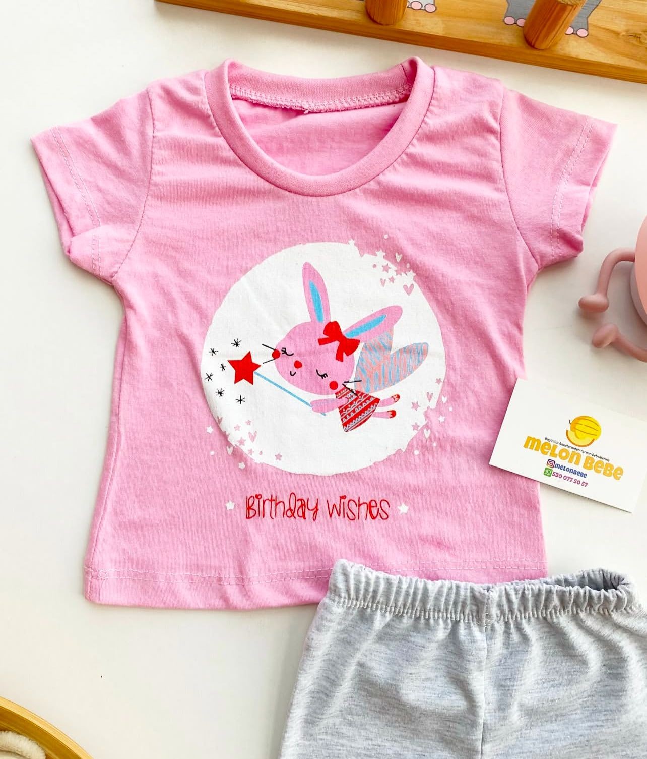 Birthday Wishes Kız Tshirt-Şort 2'li Takım