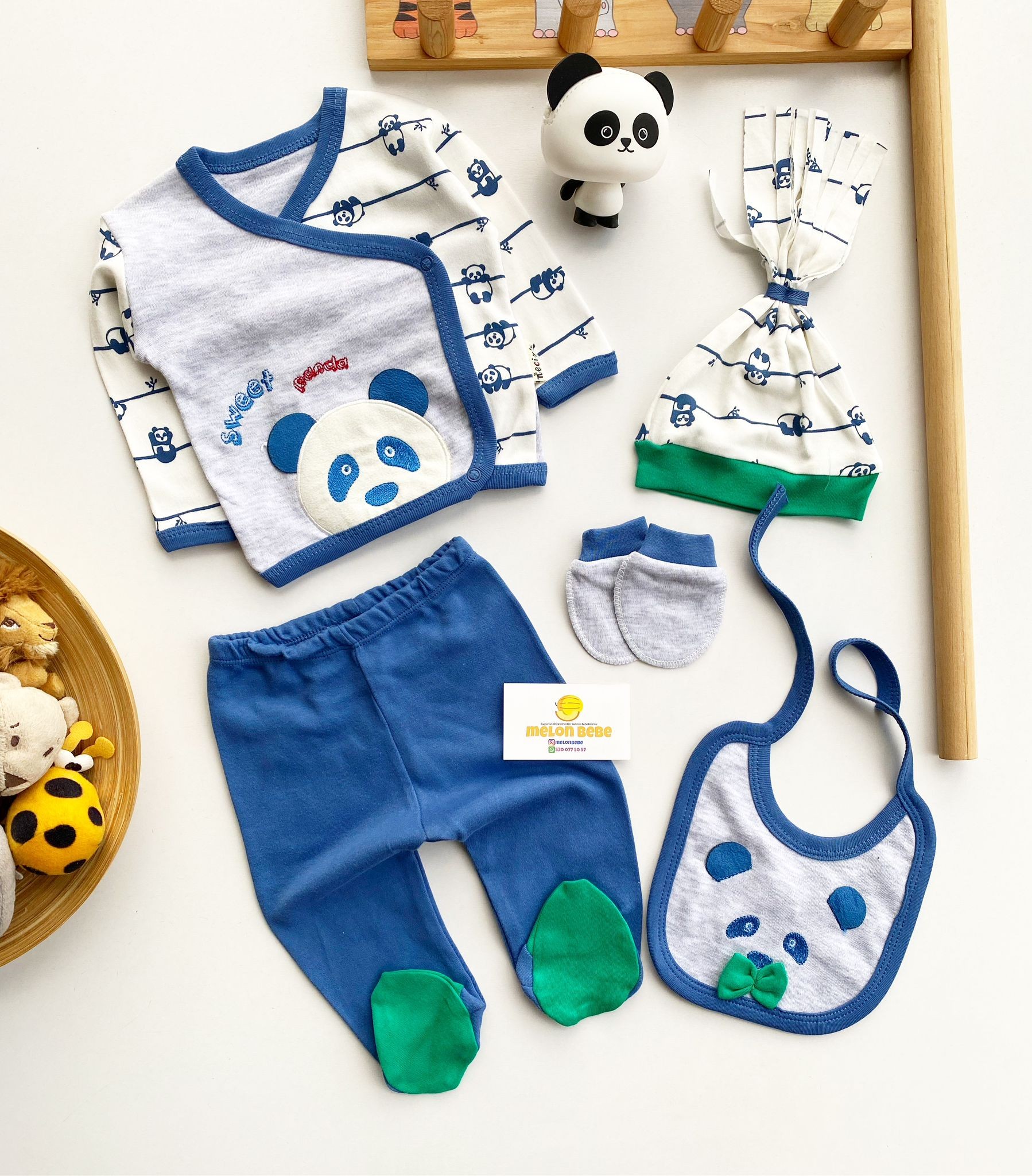 Sweet Panda 5'li Hastane Çıkış Seti